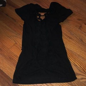 Custom open back tee